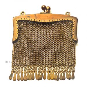 Geldkatze Ketten Portemonnaie kleine Münztasche Art Deco 10cm