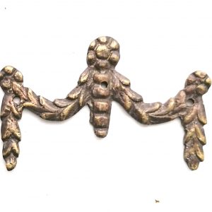 Bronze Beschlag antik Girlande Möbel alt 7cm