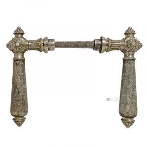 Türdrücker antik prächtige Türklinken alt Würfel vernickelt 16.8mm 9er Vk