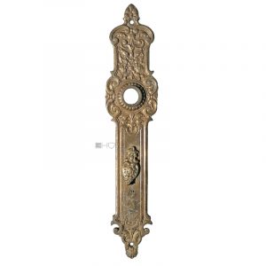 Langschild antik neo barock alt Türdrücker alt 16.5mm 74