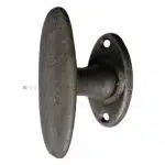 Fensterolive alt Art Deco oval Stahl Fenstergriff 76/46/43