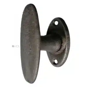 Fensterolive alt Art Deco oval Stahl Fenstergriff 76/46/43