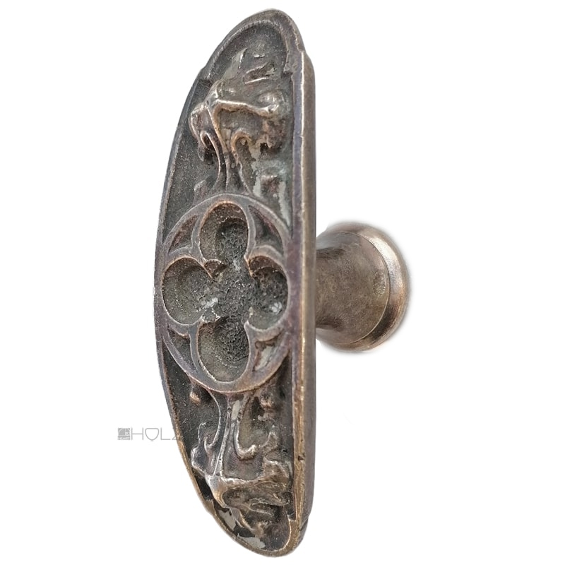 Fensterolive Fenstergriff antik oval neo gotisch Gotik alt 85/38 Fensterolive Fenstergriff antik oval neo gotisch Gotik alt 85/38