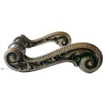 Türdrücker antik neo barock alt Rank Volute 16.3mm 10er Vk