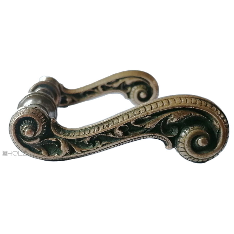 Türdrücker antik neo barock alt Rank Volute 16.3mm 10er Vk