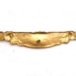Bronze Beschlag antik feuervergoldet Rosen Blüte Blattwerk Supraporte Möbel alt 34 cm