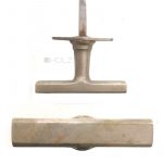 Fensterolive Bauhaus antik Messing Oktagon vernickelt silber Fenstergriff 42 mm