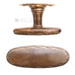 Jugendstil Fensterolive antik Messing Fenstergriff alt mit Patina 42mm