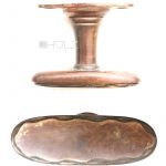 Jugendstil Fensterolive antik Messing kleiner Fenstergriff alt mit Patina 42mm