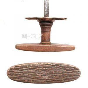 Bauhaus Fensterolive Fenstergriff oval alt Messing Art Deco antik 42mm
