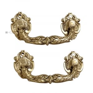 Truhengriffe antik Bronze feuervergoldet alt Möbelgriff 16cm