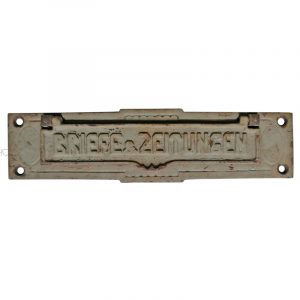 Briefklappe Jugendstil alt Briefschlitz Eisen Zeitungsklappe 22cm