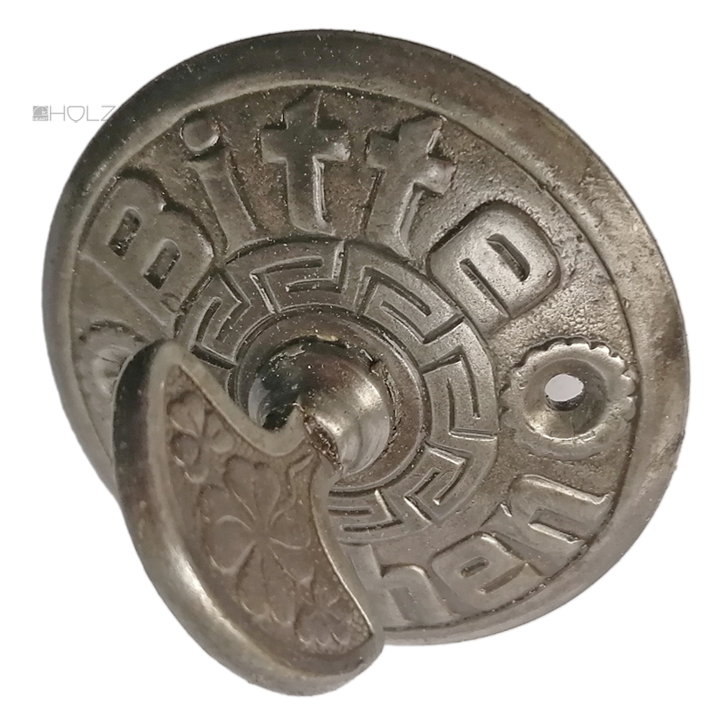 Drehklingel antik 1920er alt Stahl Bedieneinheit 60mm