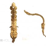 Bronze Möbelbeschlag antik feuervergoldet alt Satyr Beschlag