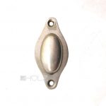 Jugendstil Schlüsselschild antik Schlüsselrosette Tropfen alt silber Messing vernickelt