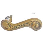 Türdrücker antik neo barock Blüte floral alt links 16.2mm 8er Vierkant