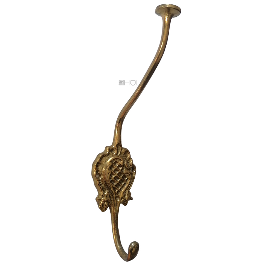 Kleiderhaken antik Messing Garderobe Mantelhaken neo barock 20cm