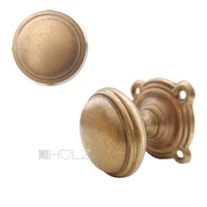 Tuerknauf Jugendstil Ziehknopf antik alt 49mm messing tuergriff fest