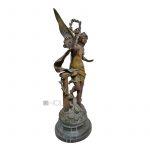 Regül Bronzefigur Friedensengel nach Louis Moreau antik alt 61cm