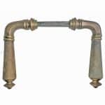 Türdrücker Jugendstil alt polygon antik vernickelt 16.7mm 8/9er Vk