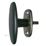 Fensterolive oval alt Kunststoff schwarz DDR Mid Century 79/44/43