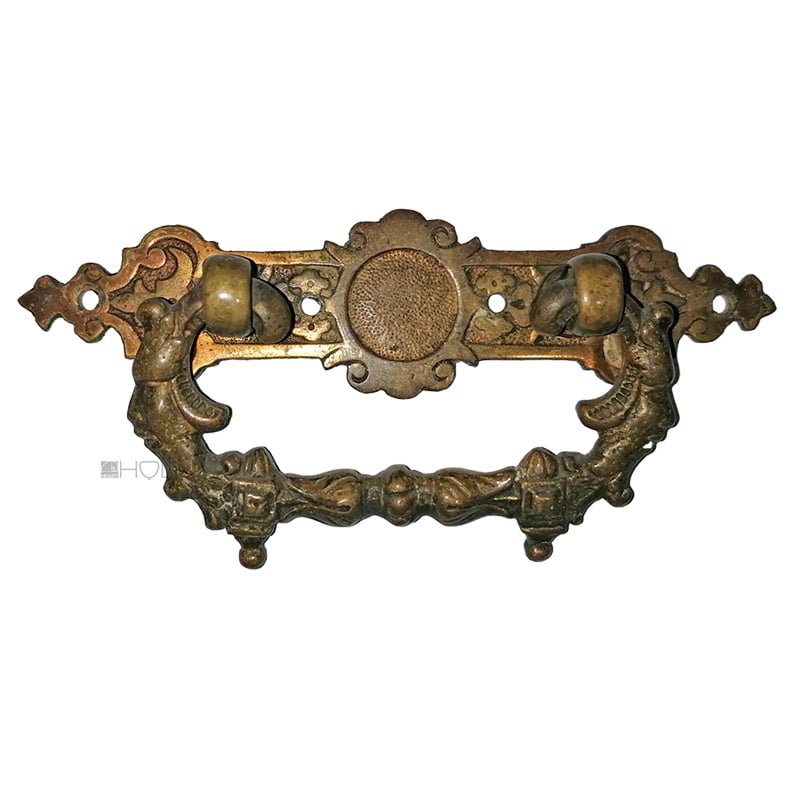 Schubladengriff antik Messing Historismus alt Kommode 110mm