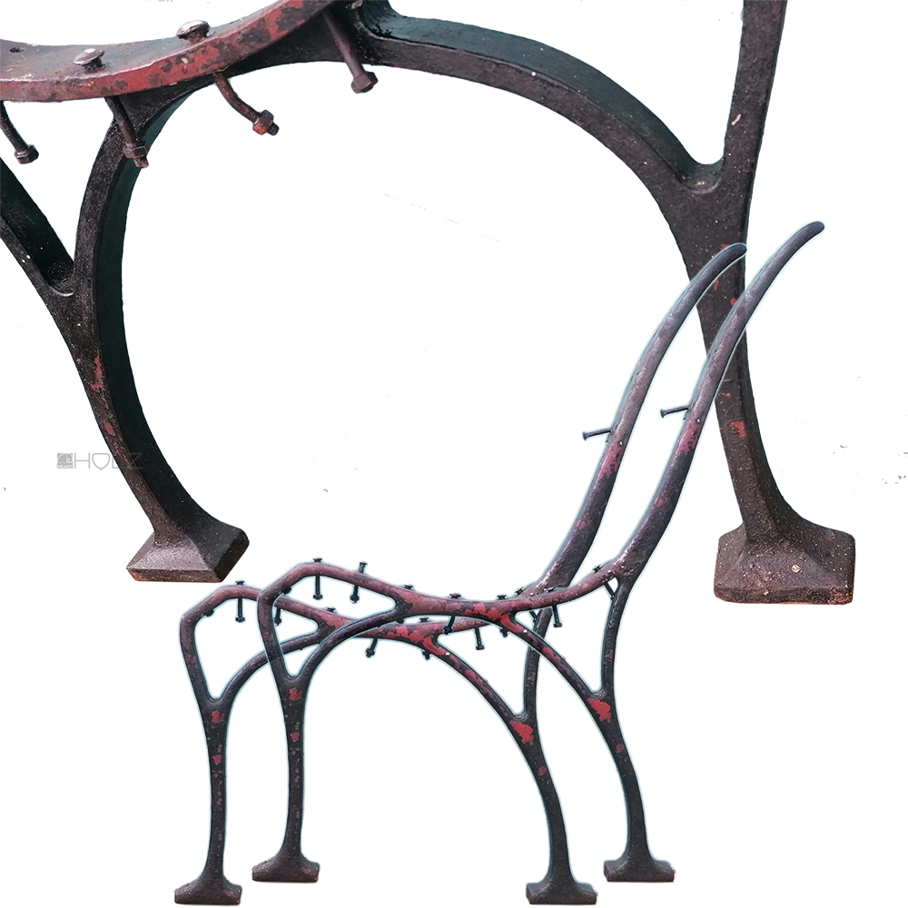 Parkbank Gestell antik Jugendstil Avantgarde alt um1910