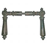 Türdrücker antik groß Würfel Blüte alt Türklinken 20.6mm 8er Vk