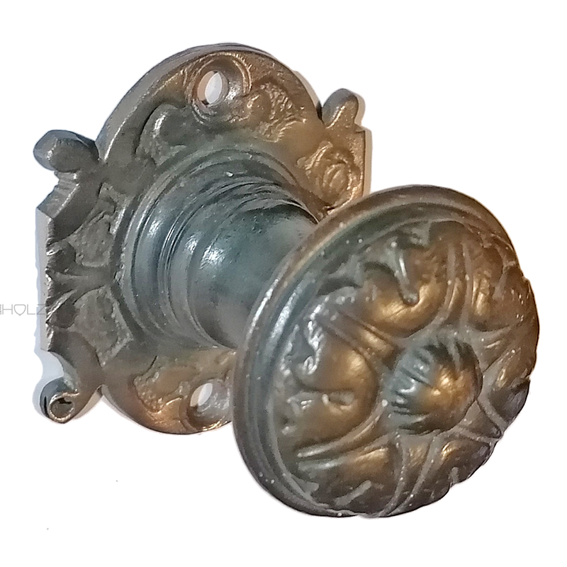 Türknauf antik Blüte alt Türgriff fest 42mm