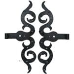 S-Bänder antik Türbänder Schlangenbänder Stahl schwarz 48cm 15.5er Dorn