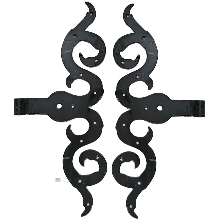 S-Bänder antik Türbänder Schlangenbänder Stahl schwarz 48cm 15.5er Dorn