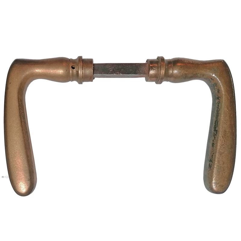 Türdrücker alt 1920er Banane Türklinken Messing 17.1mm 9er Vk