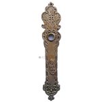 Langschild antik Jugendstil floral Mohn alt 16.7mm 87
