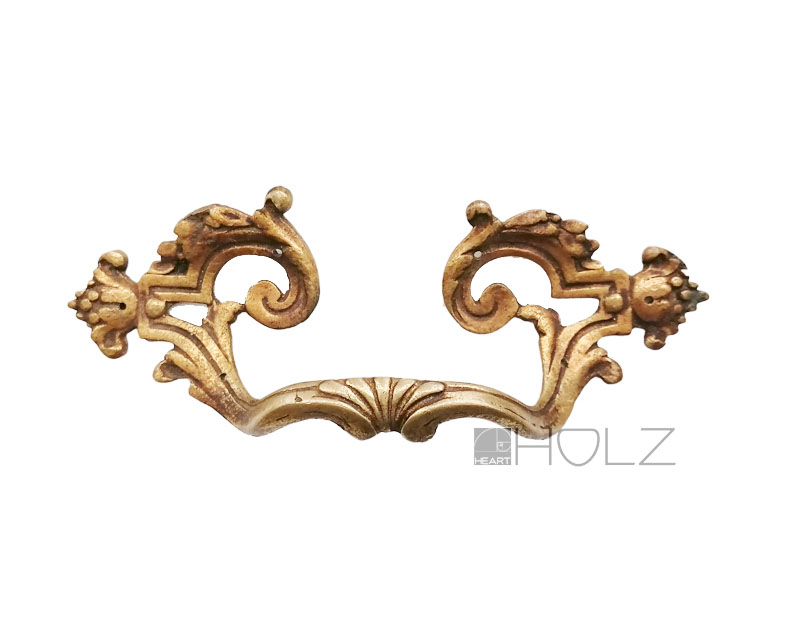 Truhe Antik Bronze Möbelgriff feuervergoldet Möbel Beschlag 21cm