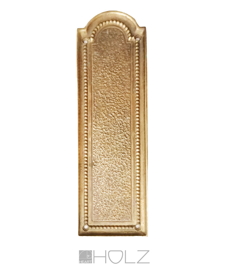Fingerplatte antik Messing Langschild alt Perlenband Frankreich 18cm