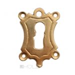 Schlüsselschild antik Schlüsselrosette alt Messing Männchen ohne Blende