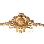 Supraporte Möbel Bronze Beschlag antik feuervergoldet Muschel Lorbeer 36 cm