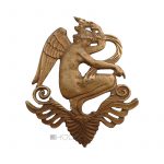 Bronzebeschlag antik Möbel alt feuervergoldet Engel Beschlag