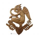 Bronzebeschlag antik Engel Beschlag Möbel alt feuervergoldet