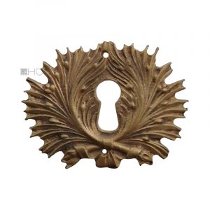 Möbel Schlüsselschild Bronze antik Schlüsselrosette Möbel Beschlag alt 66mm