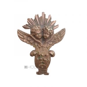 Möbelbeschlag Bronze Putten Engel alt antik 12cm Bronzebeschlag