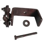 Balkenschuh antik 14.5cm alt Stahl mit Rohrschelle 3cm 2,1kg