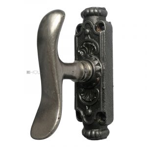 Basküle Fenstergetriebe antik Muschel Fenstergriff Welle alt