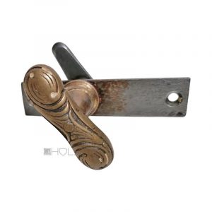 Einreiber Fensterolive antik Messing Jugendstil alt Fenstergriff Reibtiefe 24 mm