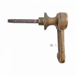 Türdrücker antik Jugendstil große Türklinke Haustür Messing alt Blüte 20.3 mm 9er Vk