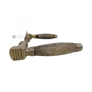 Türdrücker Jugendstil Art Deco vernickelt Horn alt 16.5mm 9er Vk