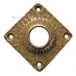 Drückerrosette alt Avantgarde Art Deco Türklinke Hammerschlag 17.1mm