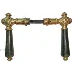 Prächtige Türdrücker antik Würfel Blüte Messing alt 16.7mm 8er Vk