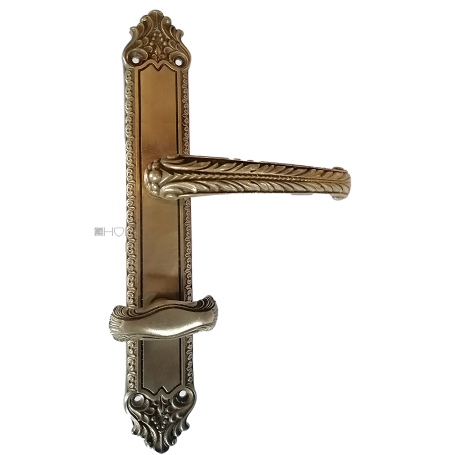 Halbe Drückergarnitur antik Türdrücker repro Sperrriegel 78mm 8er Vk