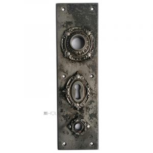Tür Langschild antik Stahl Eisen Türdrücker 18.2mm 64